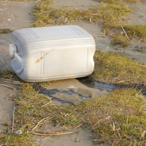 Jerry can, filled with water